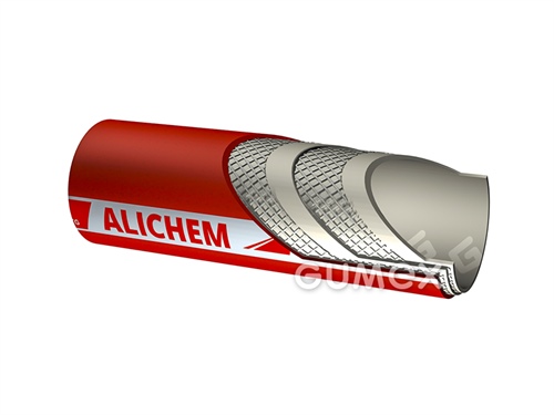 Potravinová hadice na tekuté poživatiny ALICHEM, 13/23mm, FDA, 15bar (při 20°C)/-0,5bar, EPDM/EPDM, -40°C/+120°C, červená